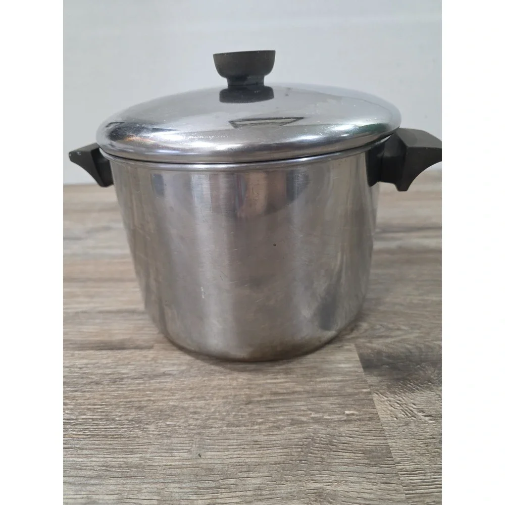 Revere Ware 1801  5 Qt Stock Pot W/ LID*  Copper Bottom Vintage